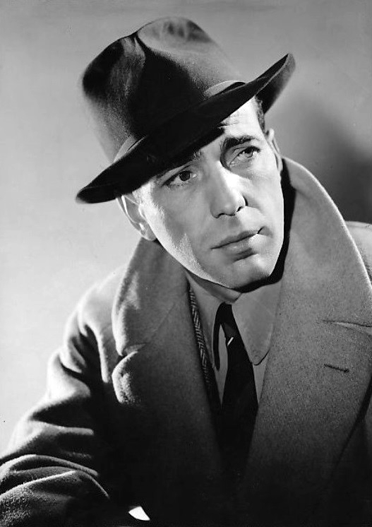 Humphrey Bogart i hatt och rock, porträtt 1940