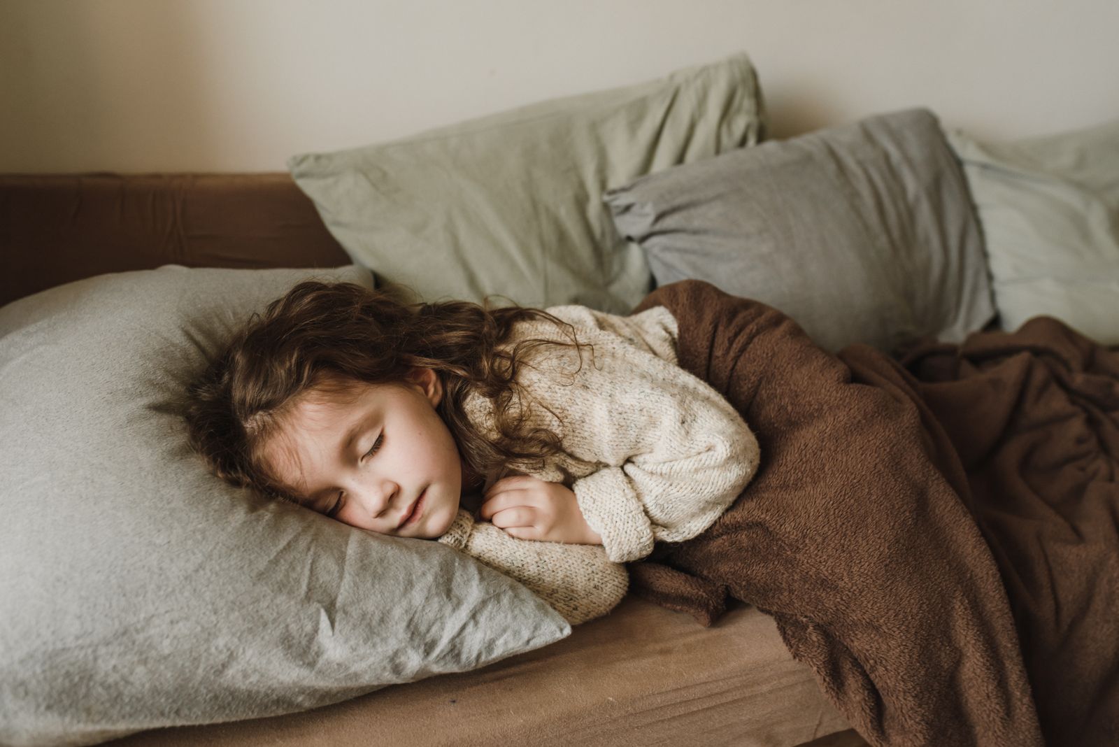 A toddler sleeping peacefully