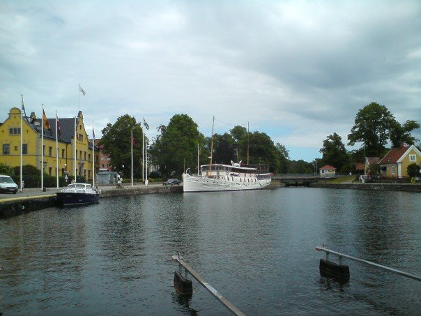 Göta kanal och hamnen i Motala