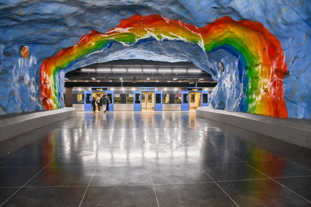 Tunnelbanestation i Stockholm