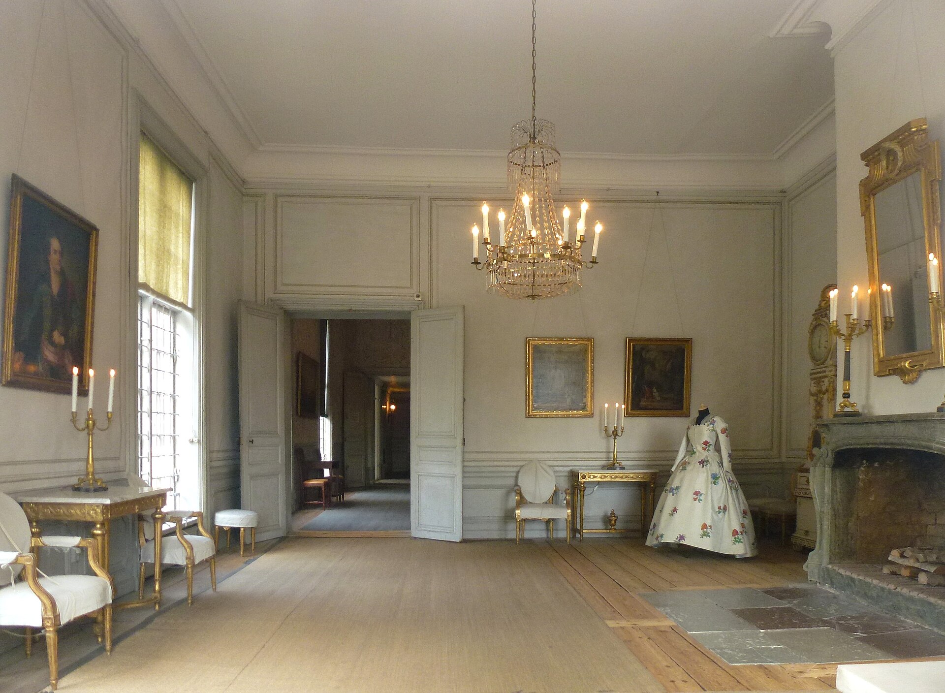 Interiör med 1700-talsinredning i Drottningholms slottsteater