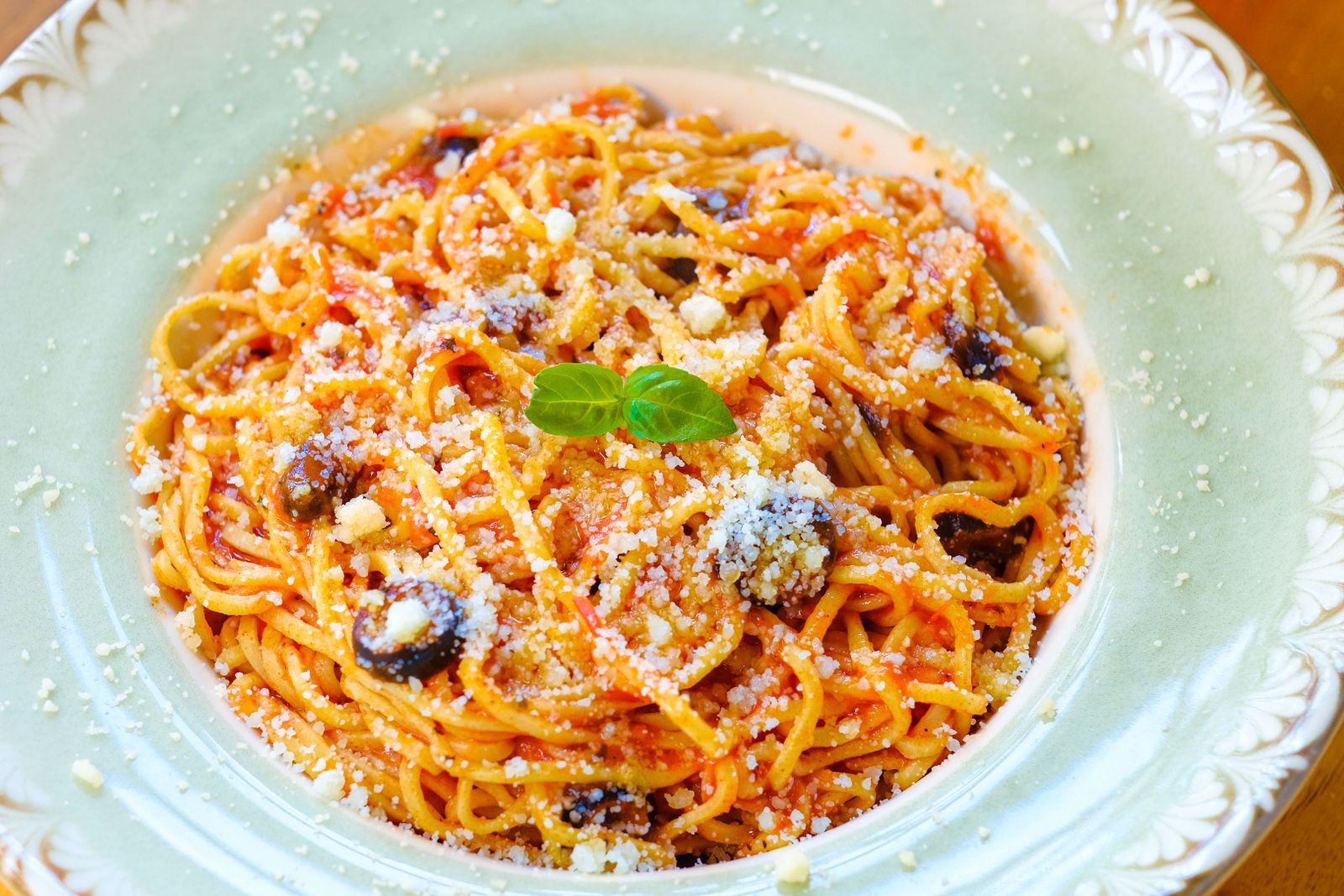 Pasta puttanesca: vegansk version utan ansjovis