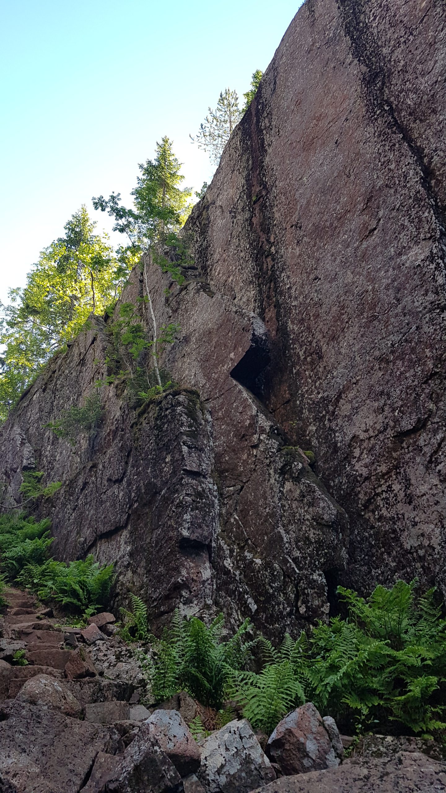 Den branta klyftan Slåttdalsskrevan i Skuleskogens nationalpark