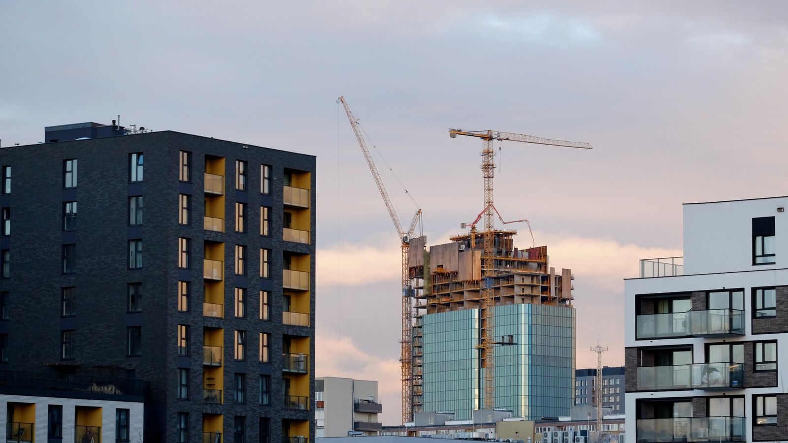 Bostadshus under uppförande