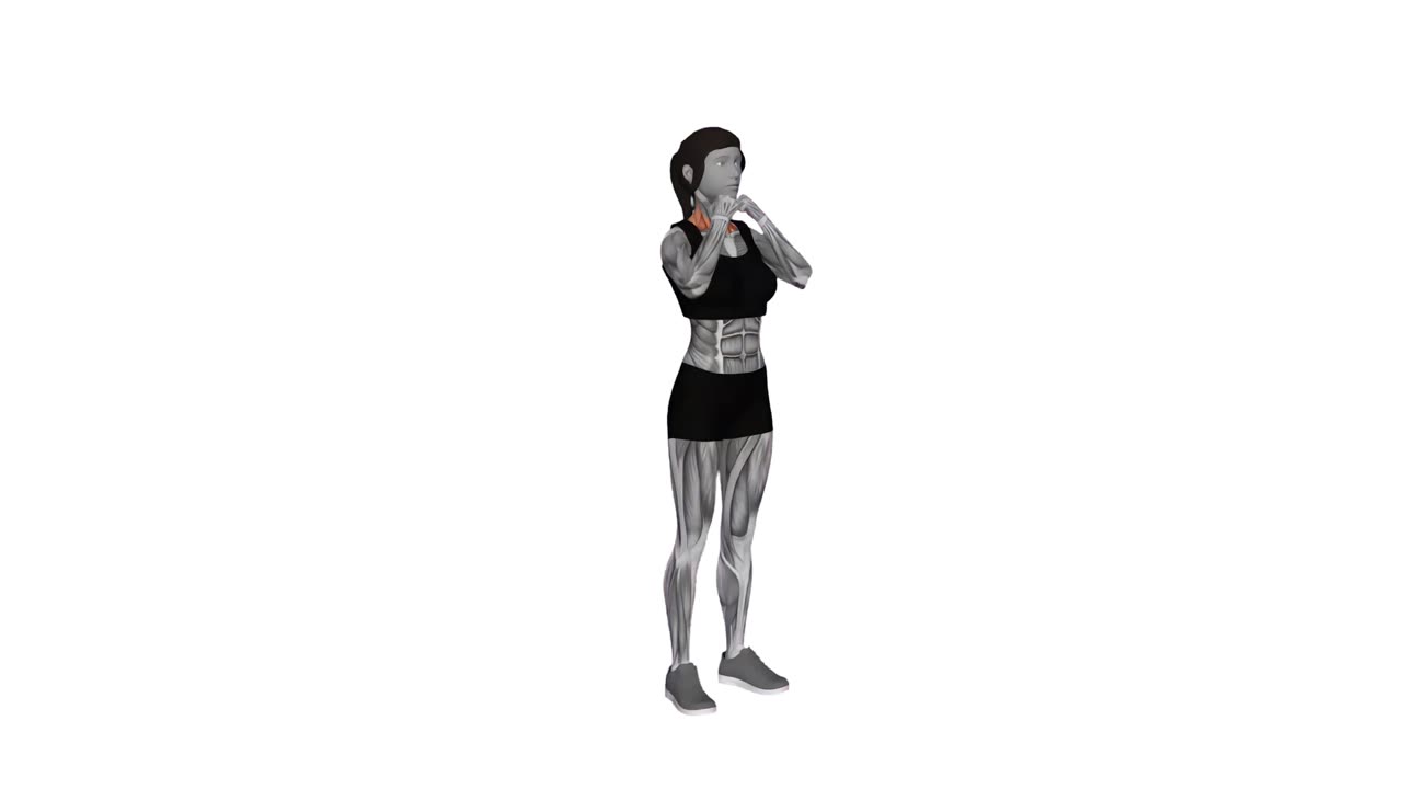 5 sek näve mot haka – nackisometrisk - startposition