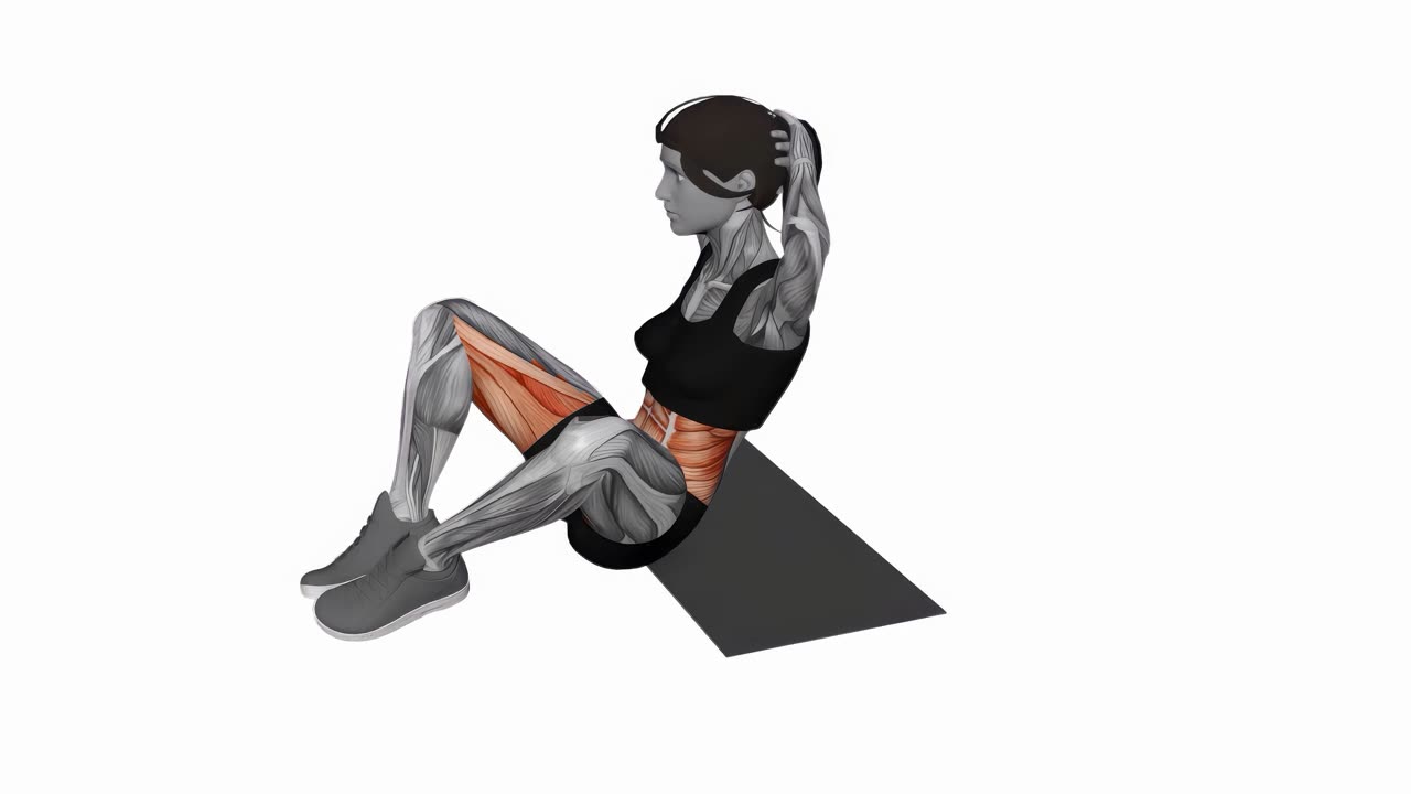 Sit-up med matta - slutposition