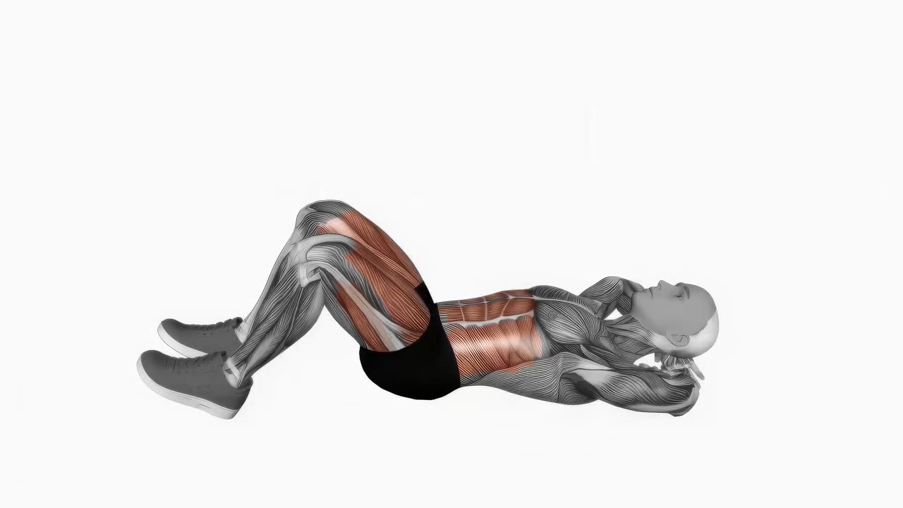 Roterande crunch - startposition