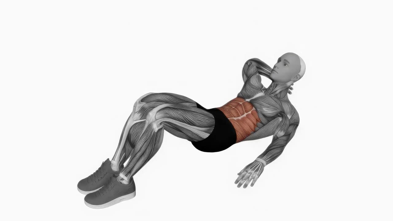 Alternerande sned crunch - startposition