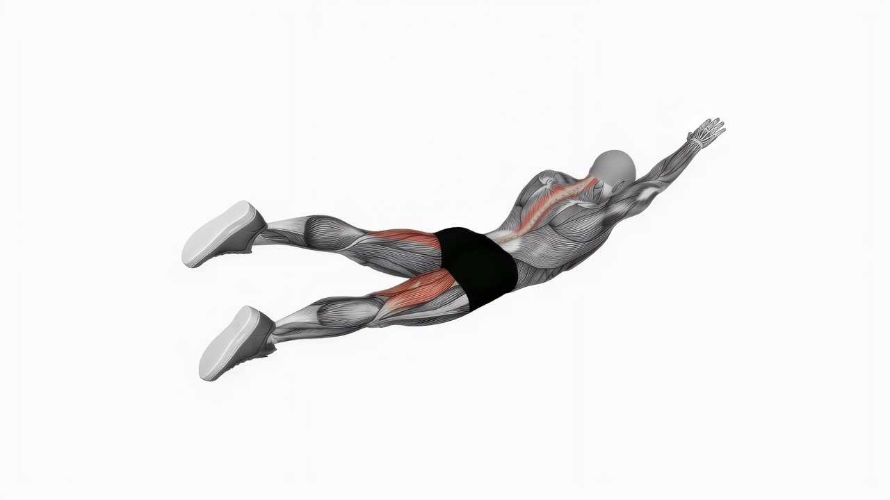 Alternerande superman - startposition