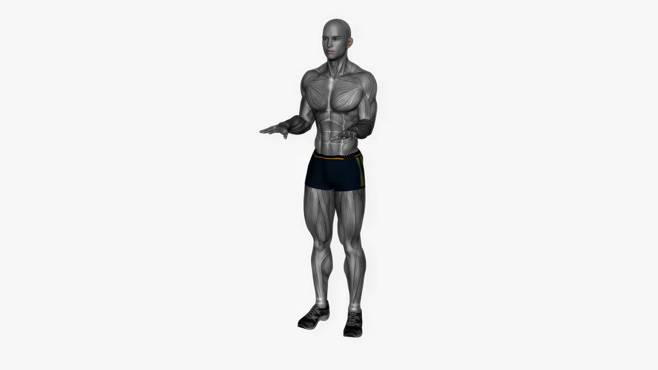 Armpulsar med handflatorna nedåt - startposition