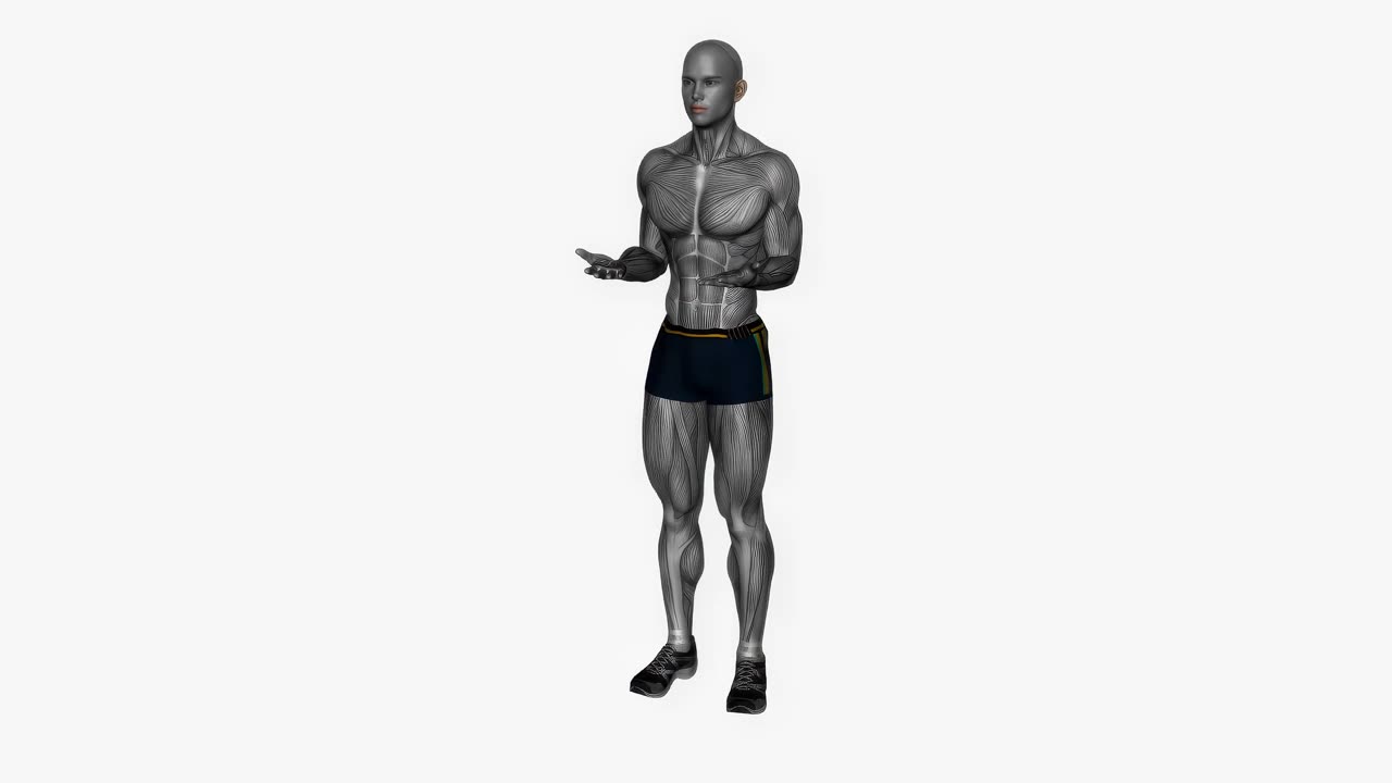Armpulsar med handflatorna uppåt - startposition