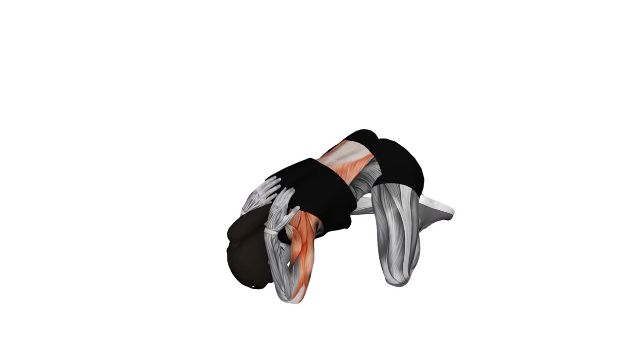 Bönfallssträckning utan armar - slutposition