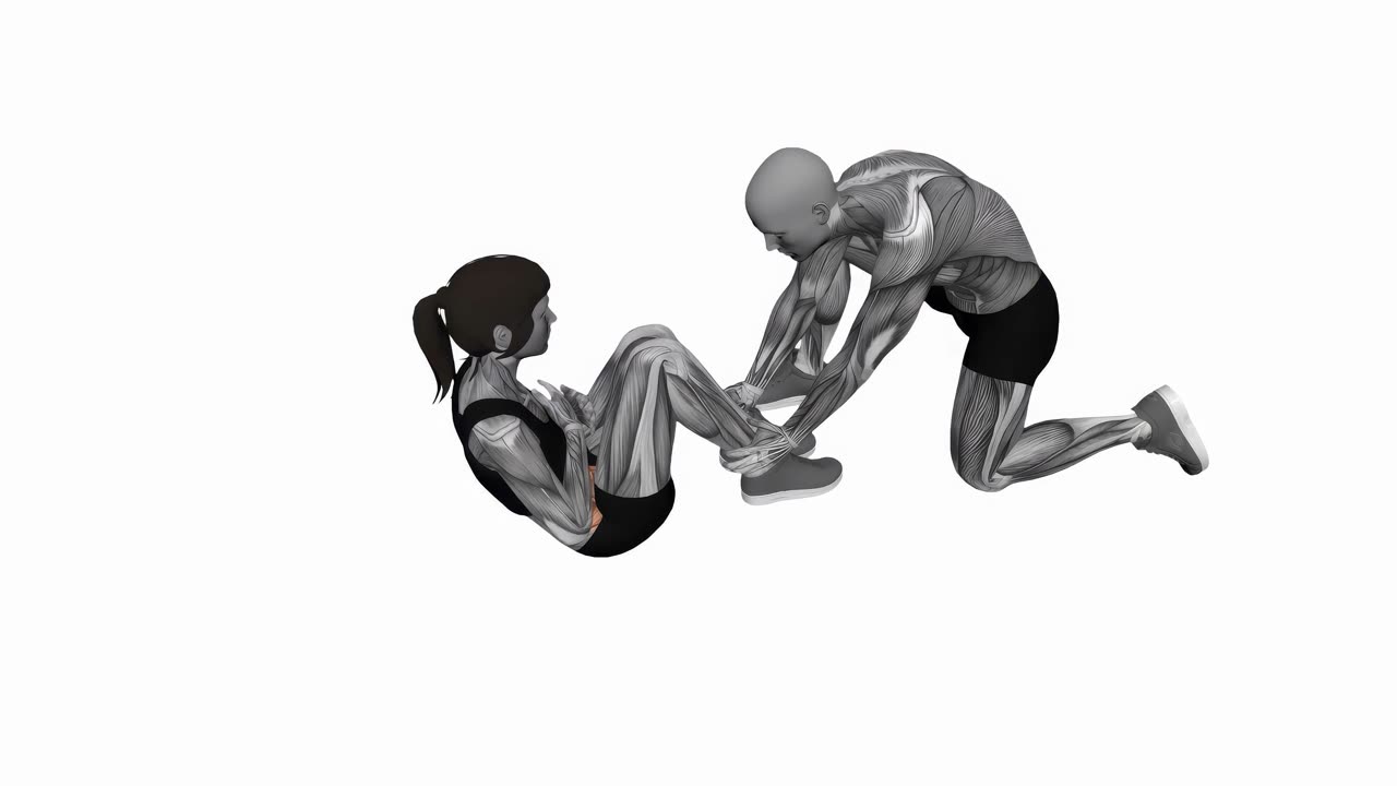 Assisterad sit-up - slutposition
