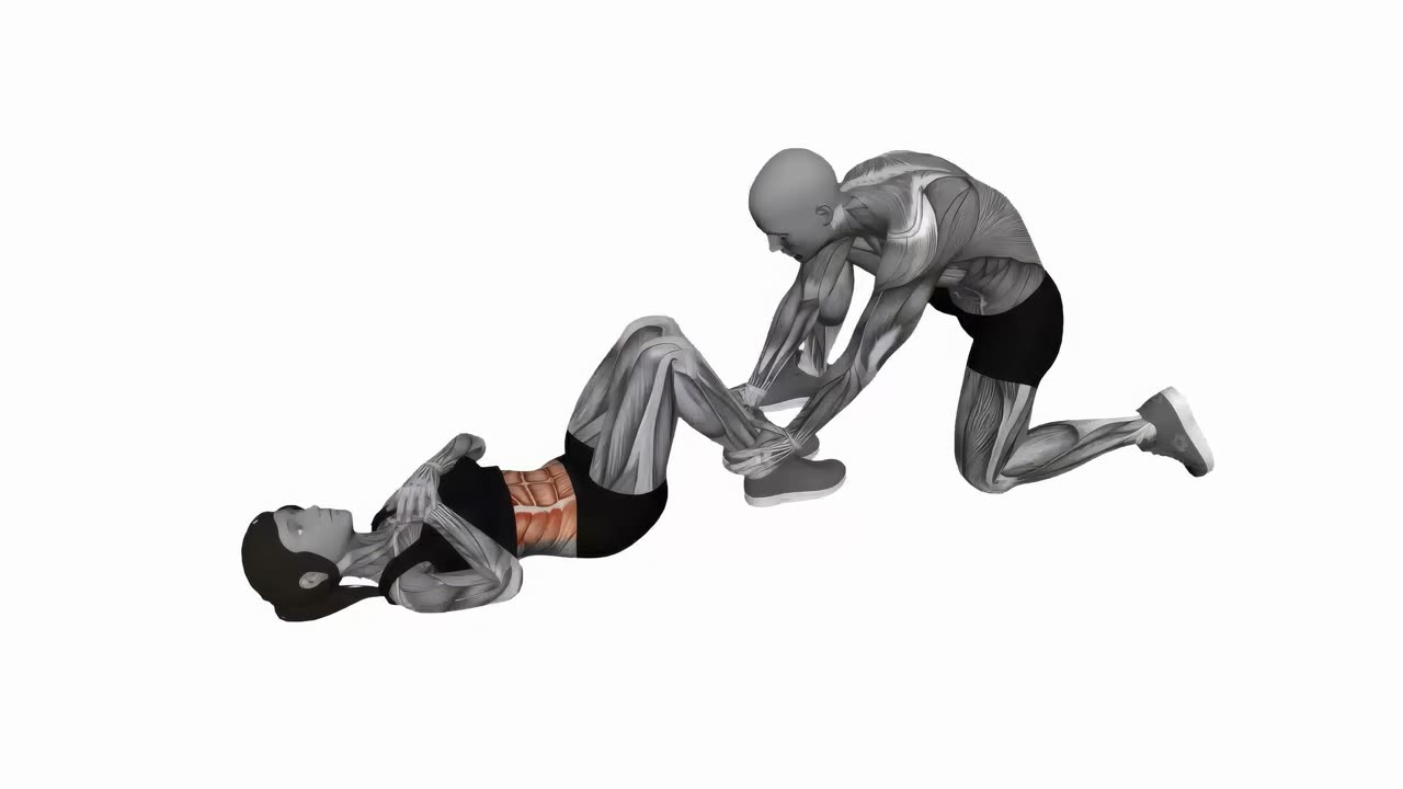Assisterad sit-up - startposition