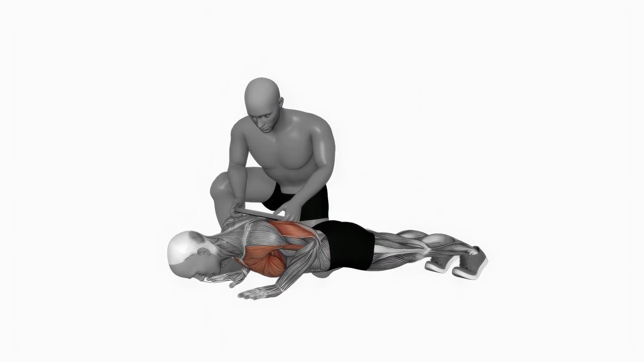 Assisterad armhävning med viktplatta - slutposition