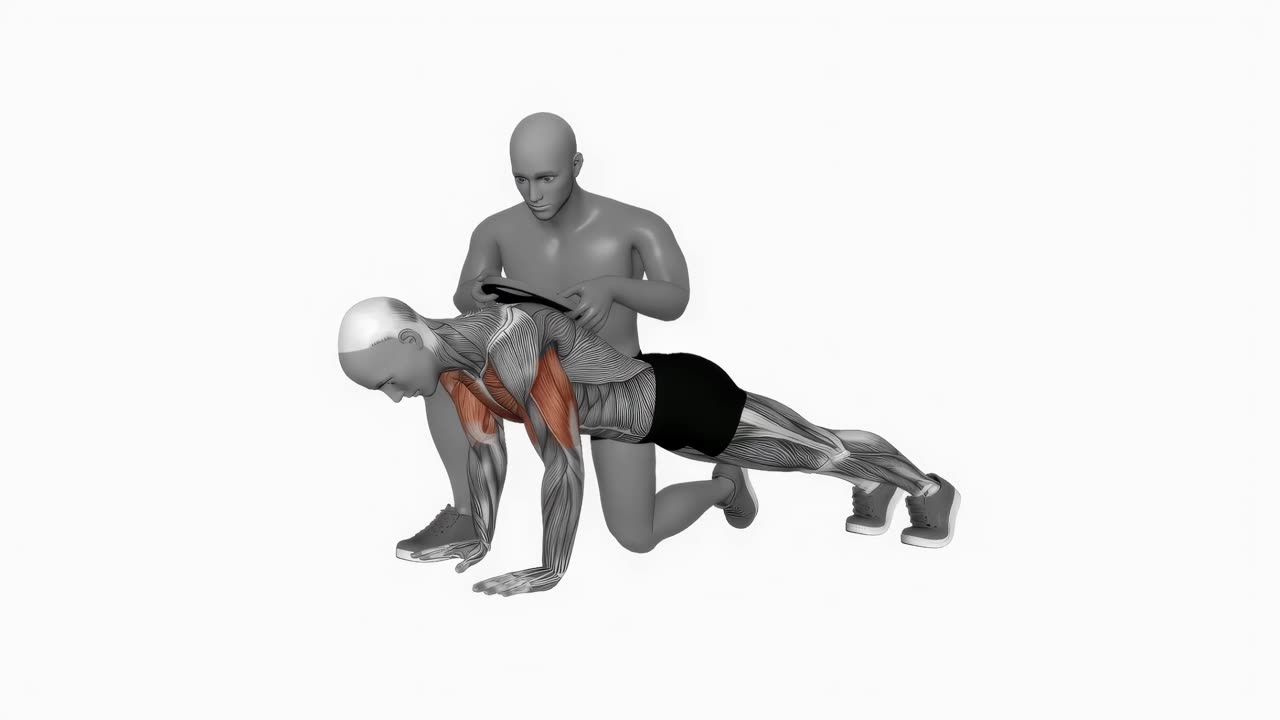 Assisterad armhävning med viktplatta - startposition