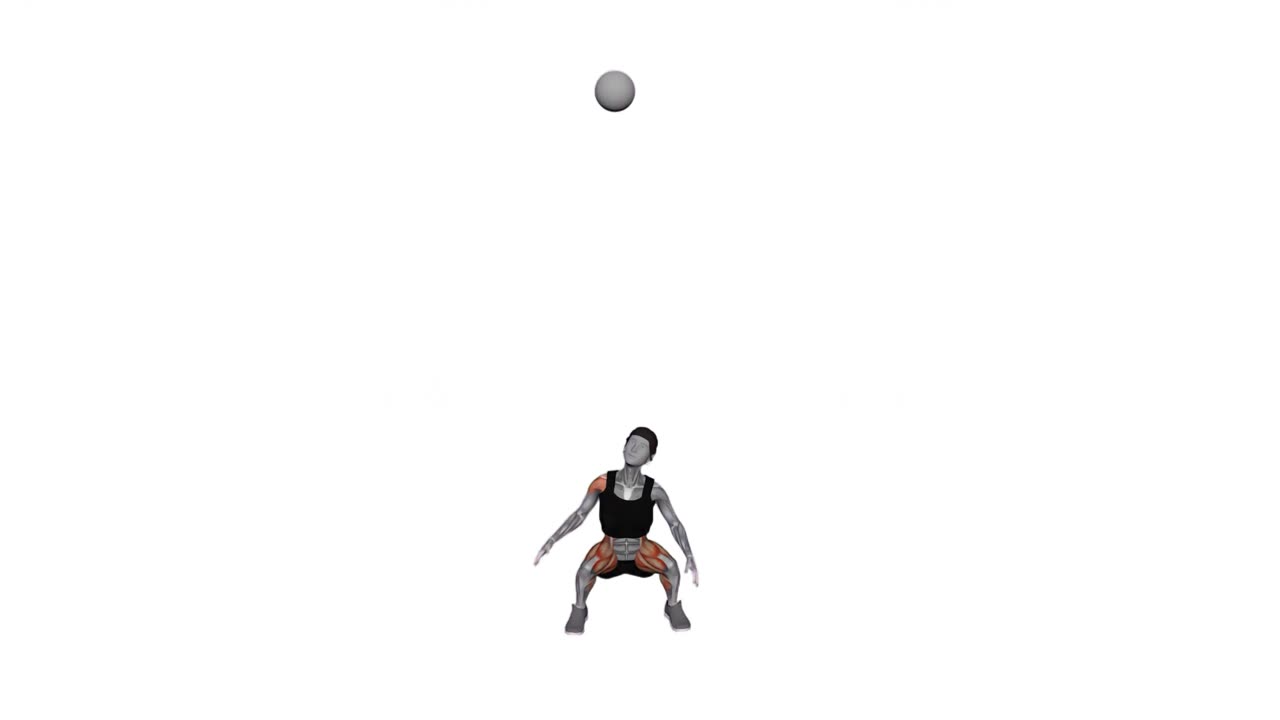 Knäböj med ballong - startposition