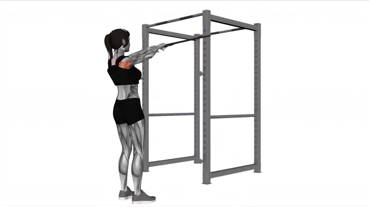 Facepull med motståndsband - startposition
