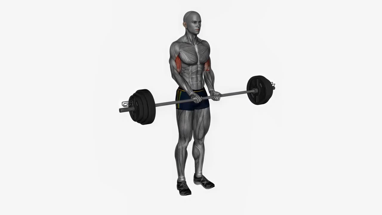 Skivståndscurl med smalt grepp - startposition