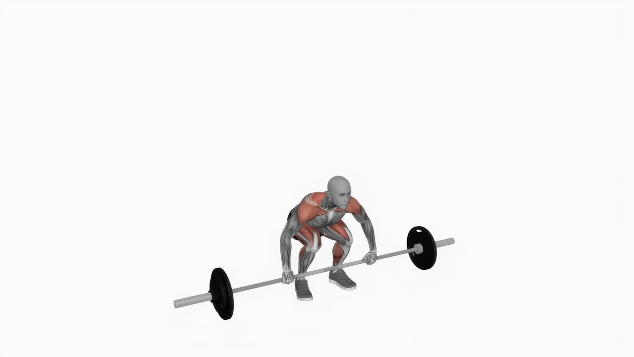 Stöt med split squat och skivstång - startposition