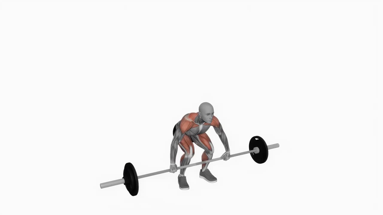 Frivändning och press med skivstång - startposition