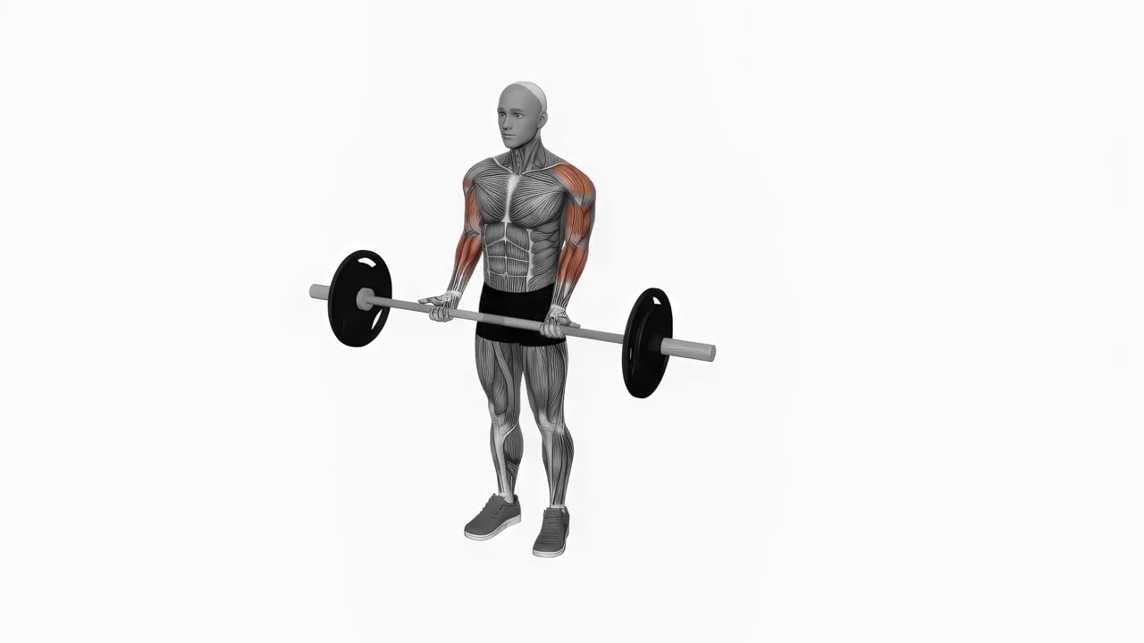 Drag curl med skivstång - startposition