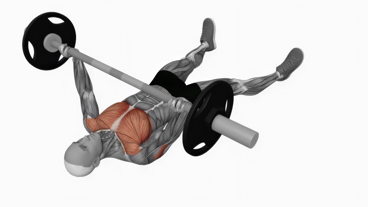 Floor press med skivstång - slutposition
