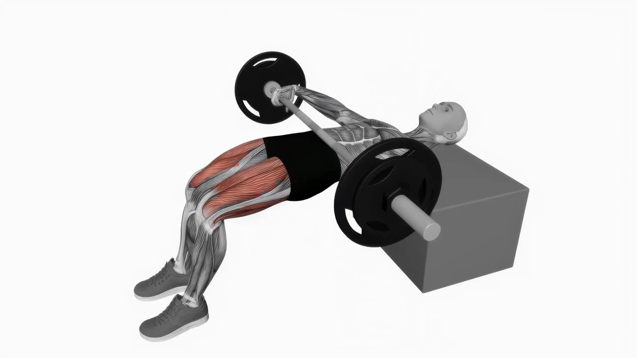 KAS glute bridge med skivstång - slutposition
