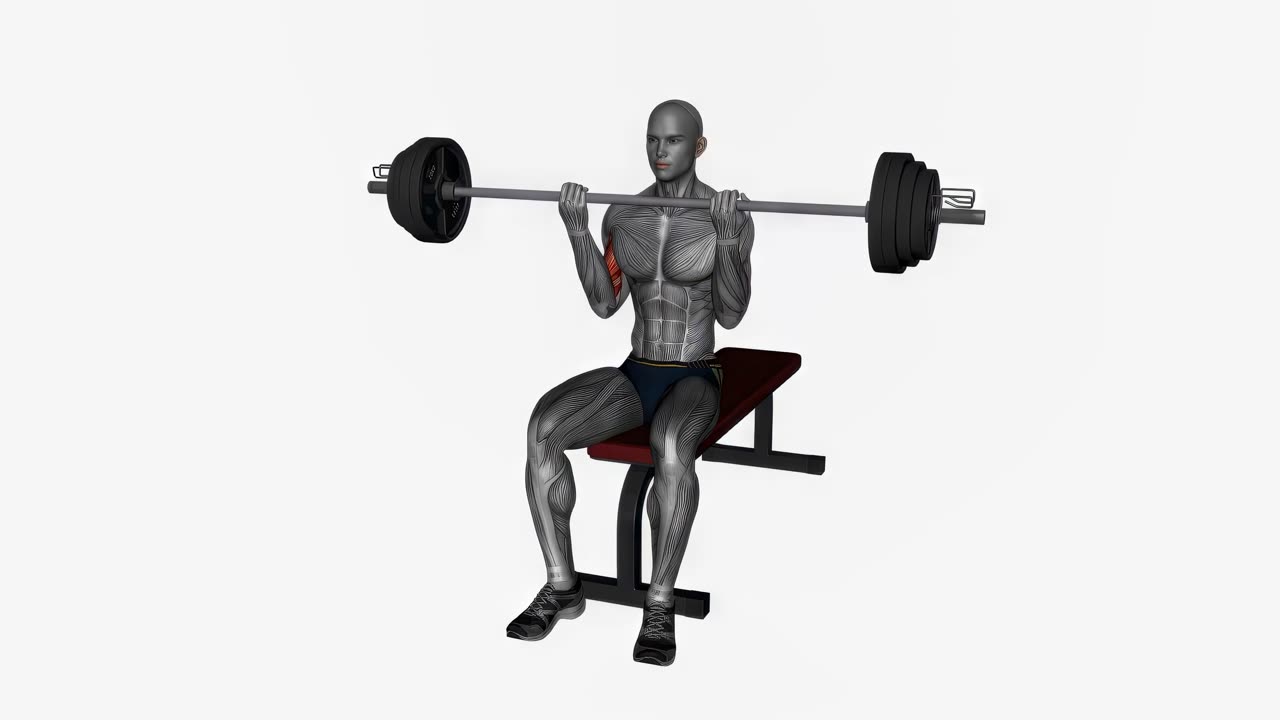 Sittande skivståndscurl på låren - slutposition