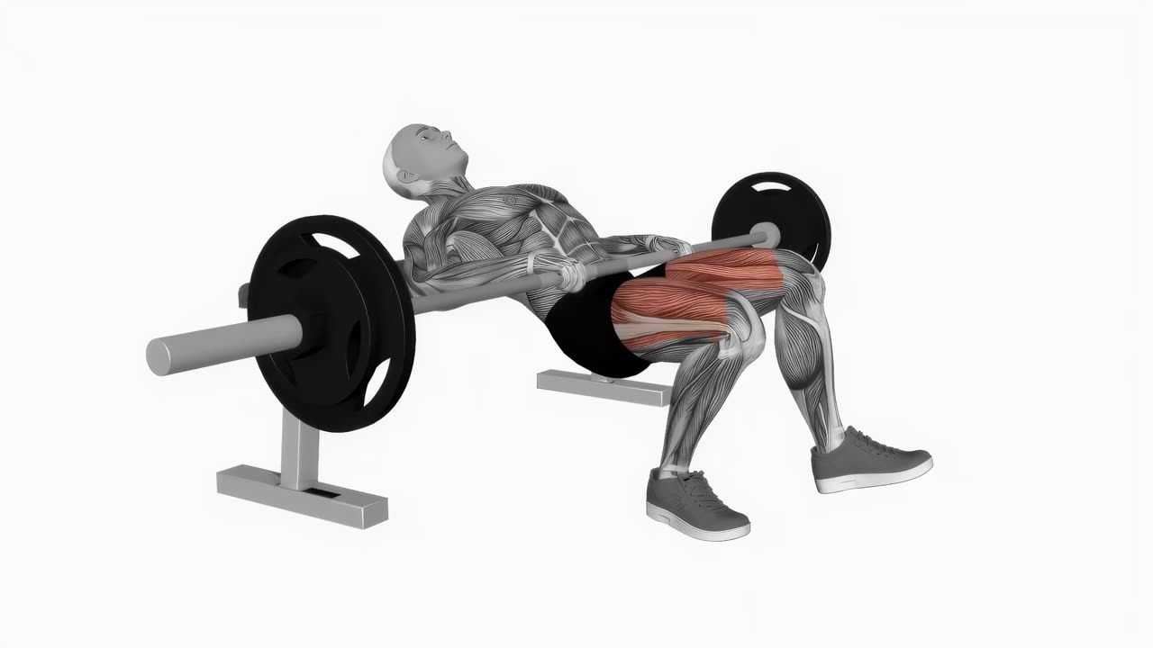 Enbens hip thrust med skivstång - startposition