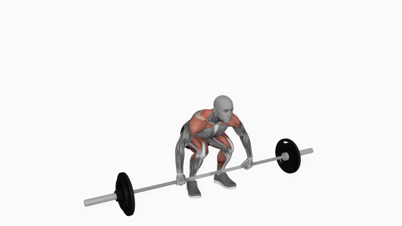 Frivändning med skivstång (power clean) - startposition