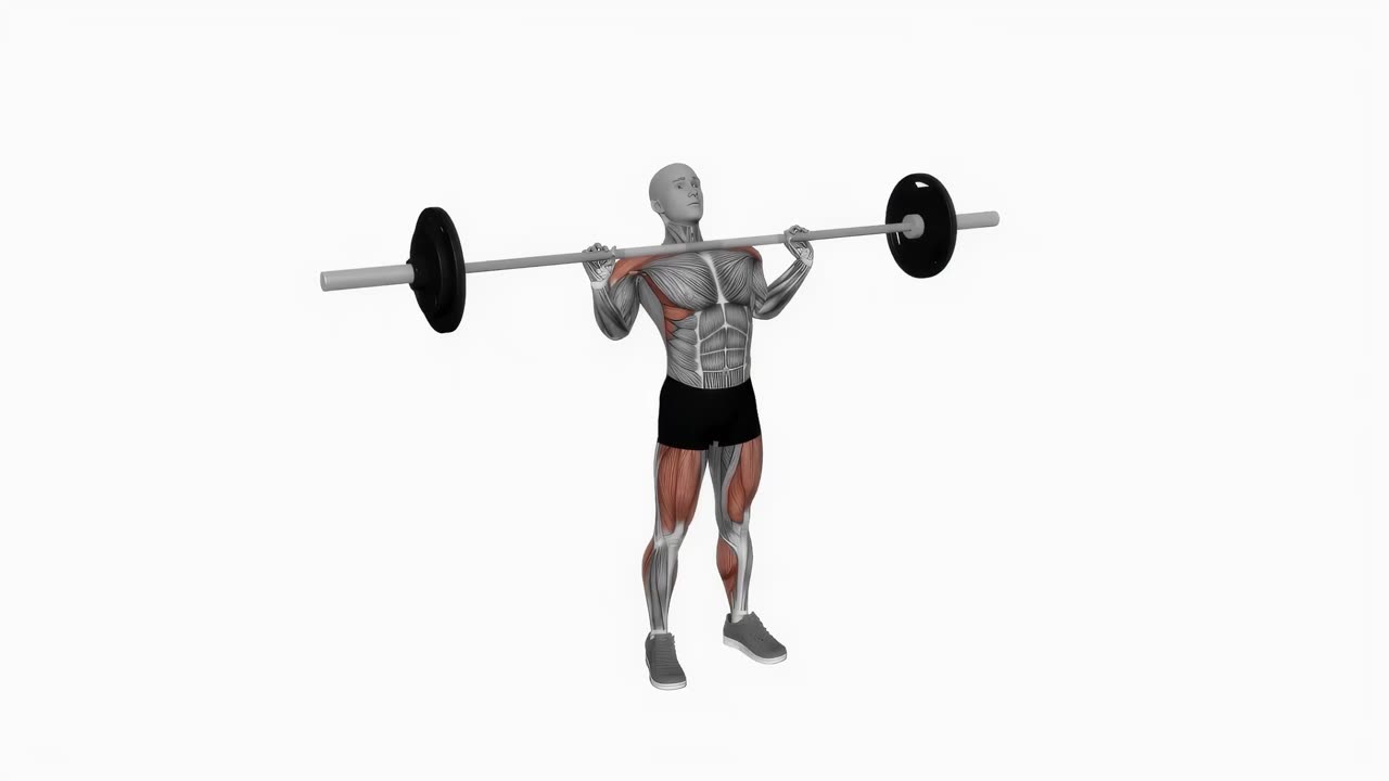 Skivstång power jerk - startposition