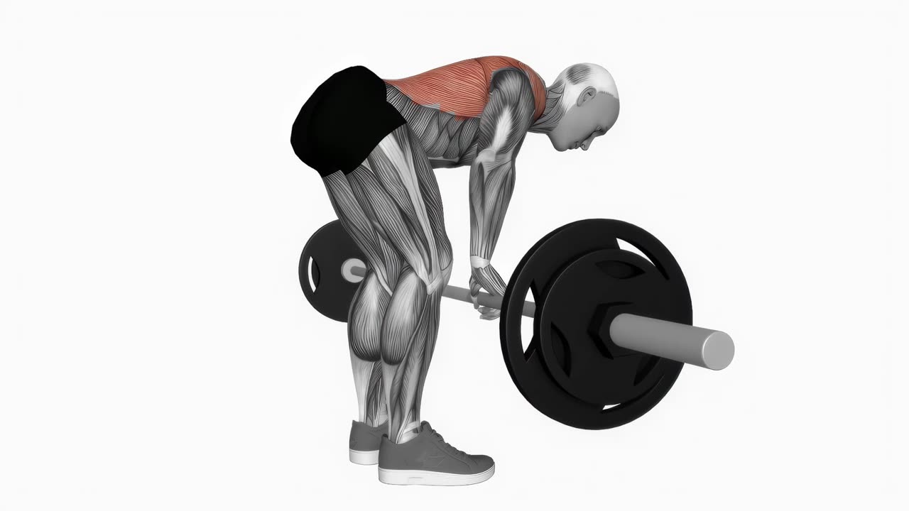Skivstångsrodd med push - startposition