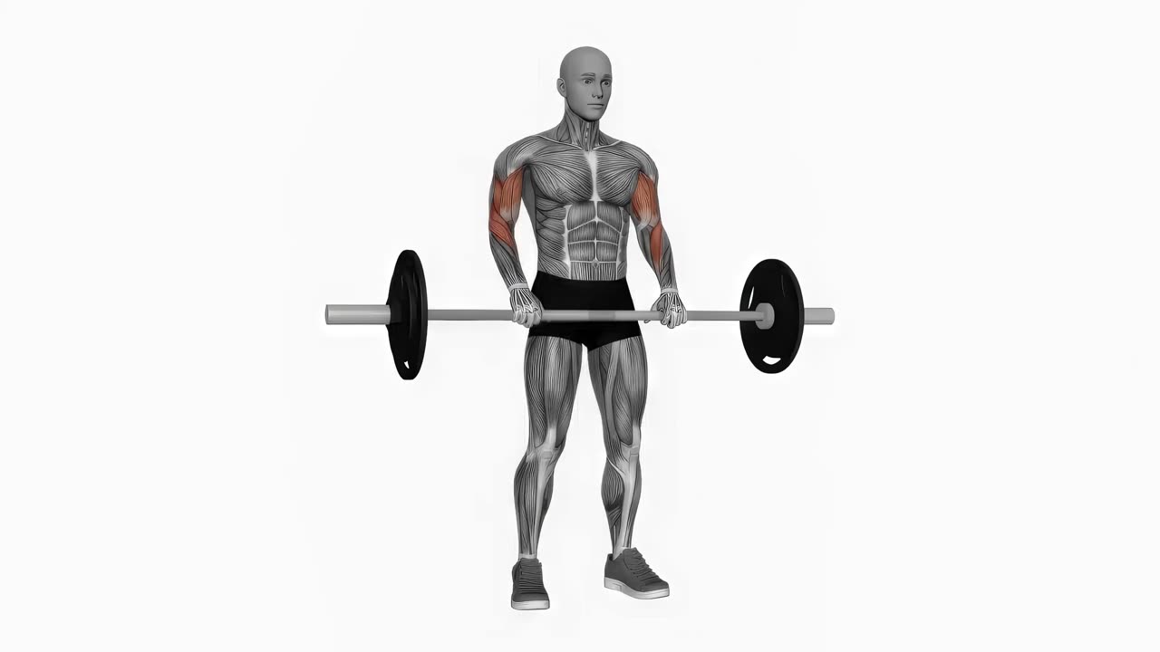 Omvänd curl med skivstång - startposition