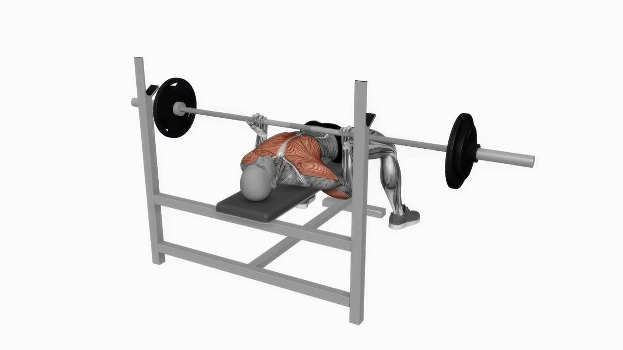 Bänkpress med omvänt grepp - startposition