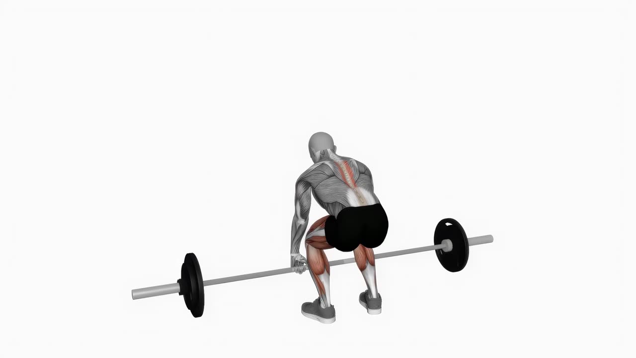 Rumänska marklyft med skivstång - startposition