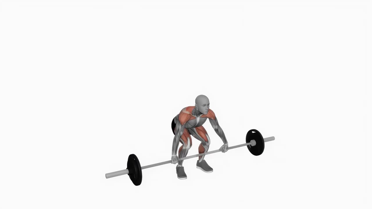 Ryck med skivstång - startposition