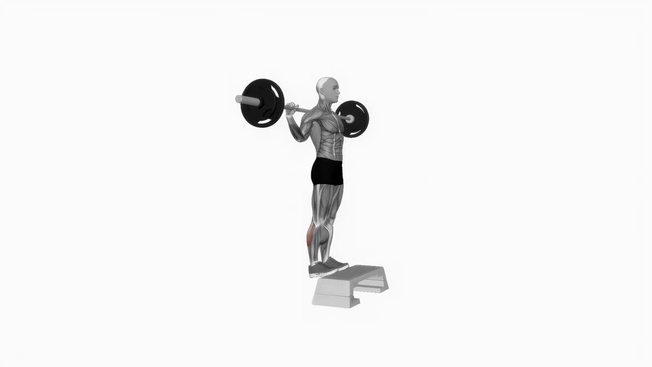 Stående vadpress med skivstång - startposition