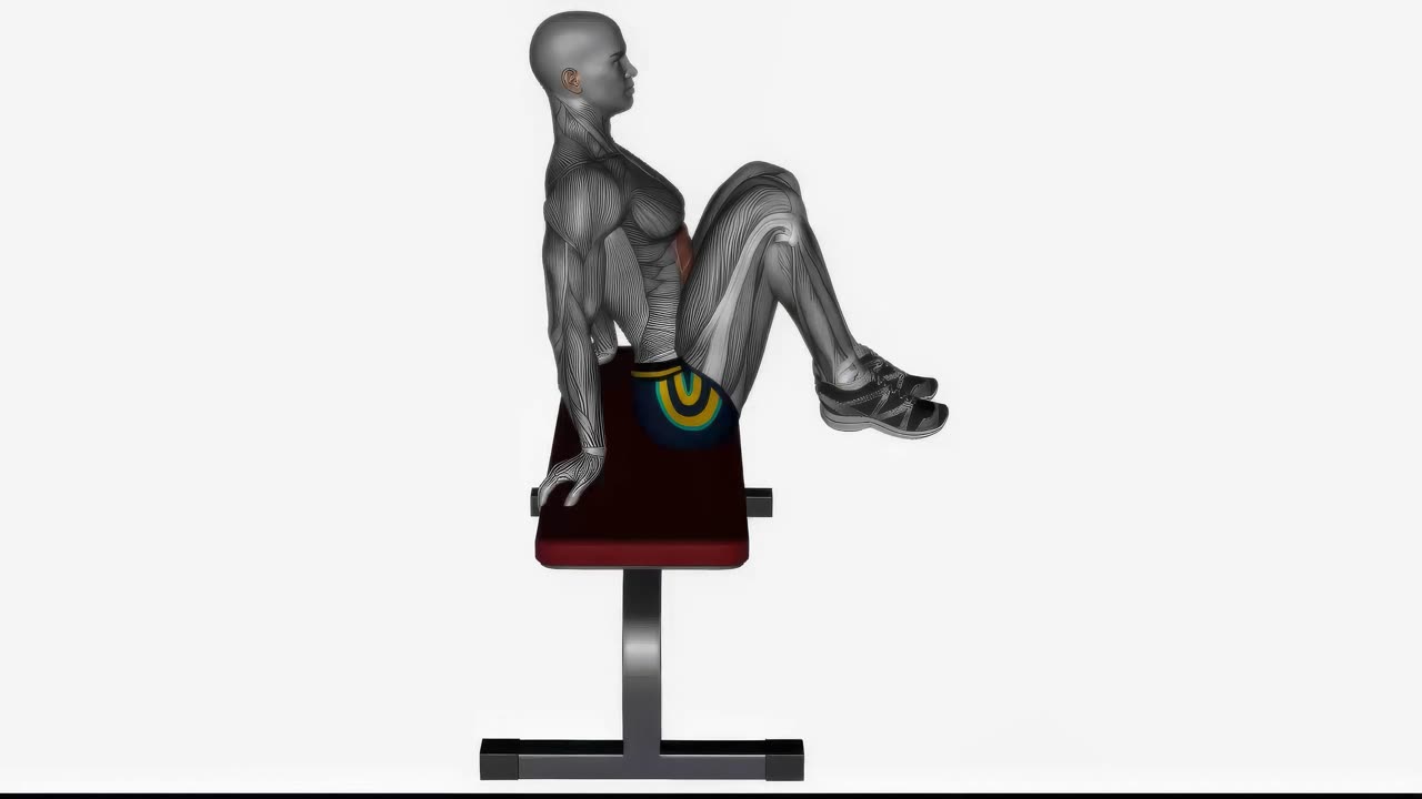 Knäindragningar på bänk - startposition