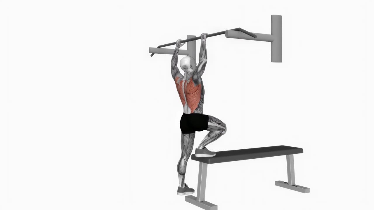 Chins med bänkstöd - startposition