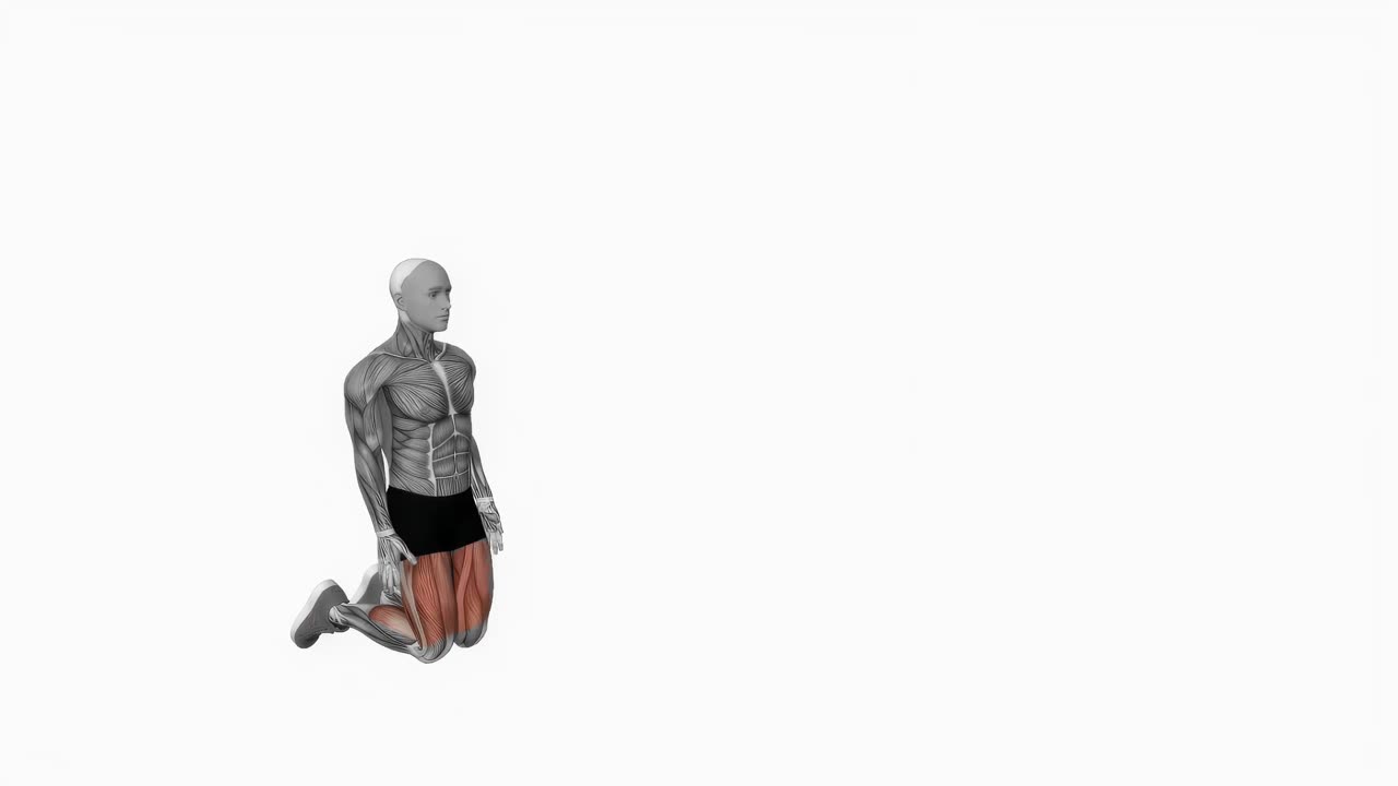 Knästående till stående med kroppsvikt - startposition