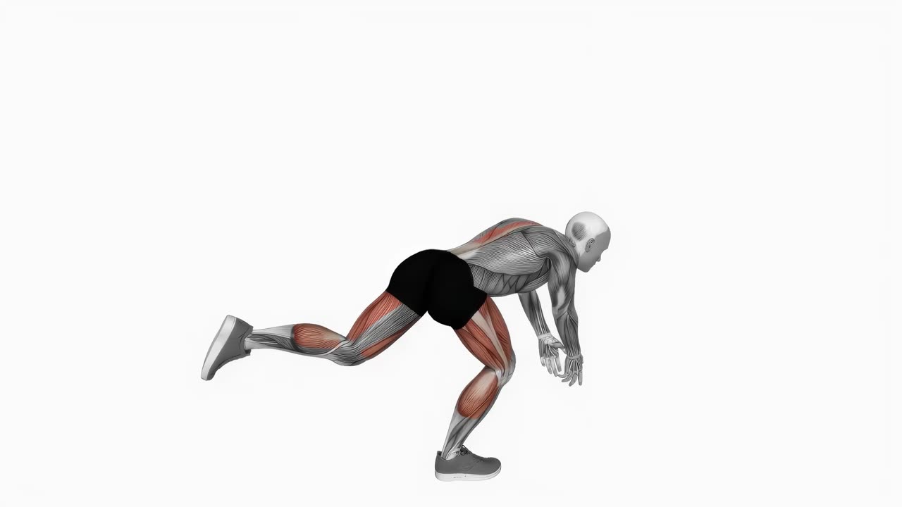 Enbens marklyft med kroppsvikt - startposition