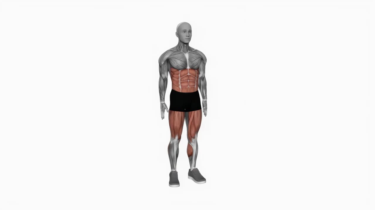 Knäböj med benlyft framåt - startposition