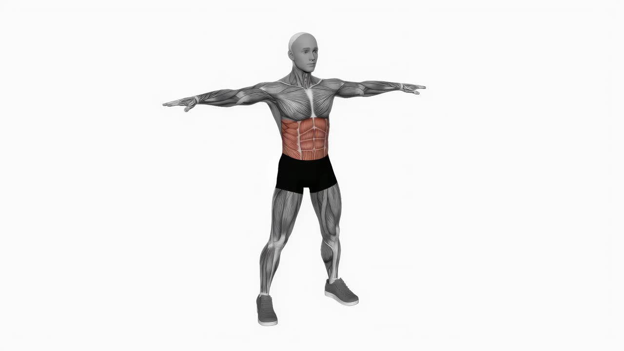 Kroppsvikt väderkvarnspendel - startposition