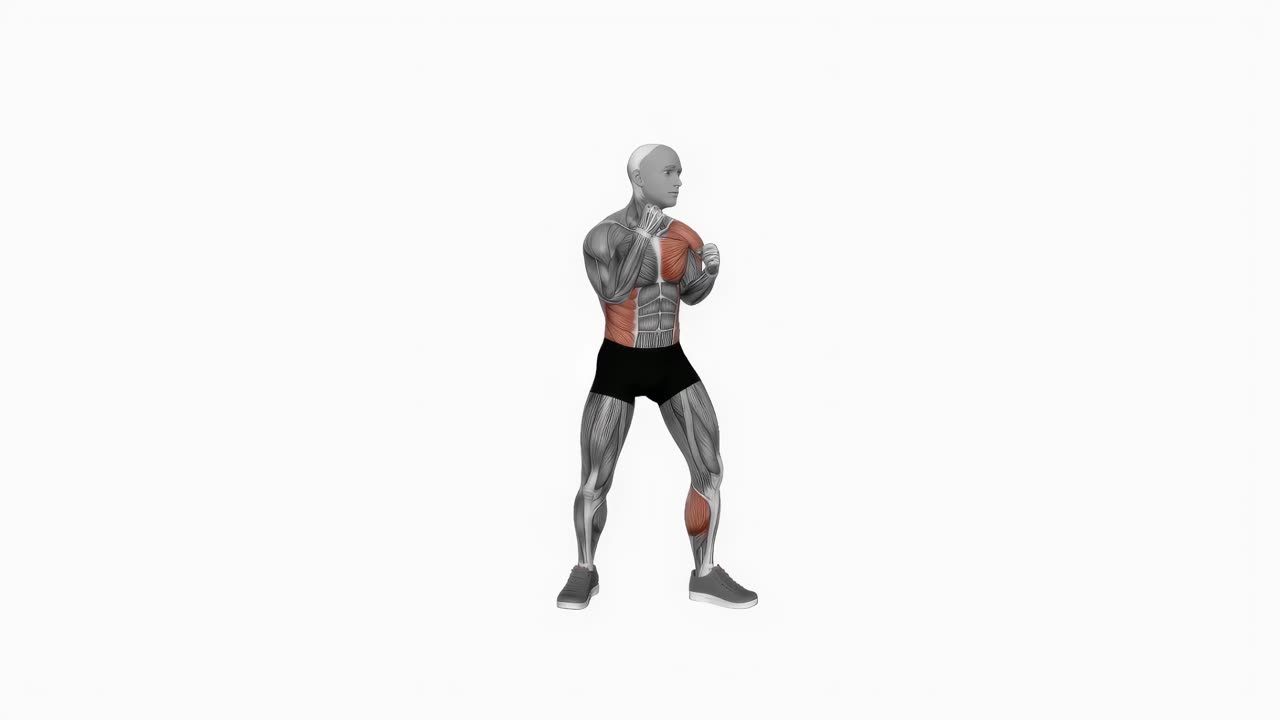 Boxning vänster hook - startposition