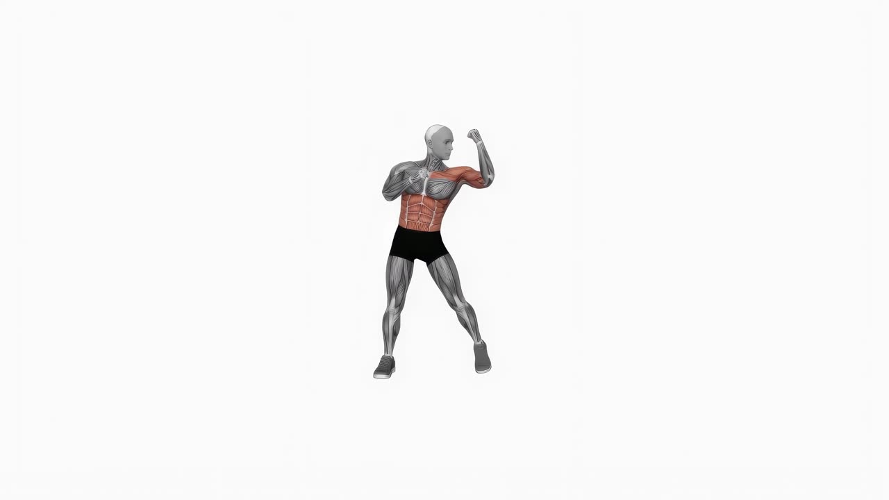 Boxning vänster uppercut - slutposition