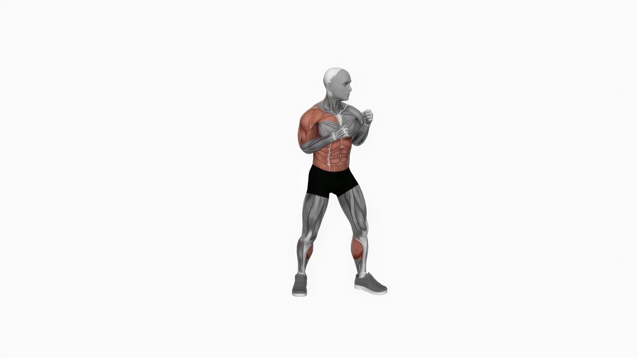 Boxning höger uppercut - startposition