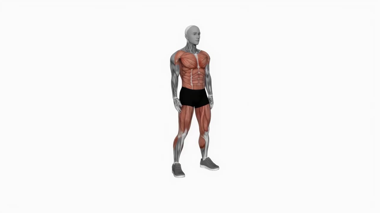 Burpee knäböj - startposition