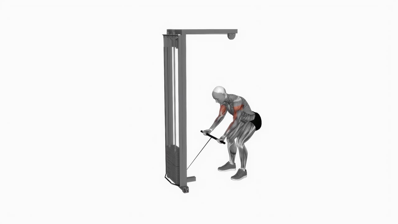 Framåtlutad kabelrodd med underhandsgrepp - startposition