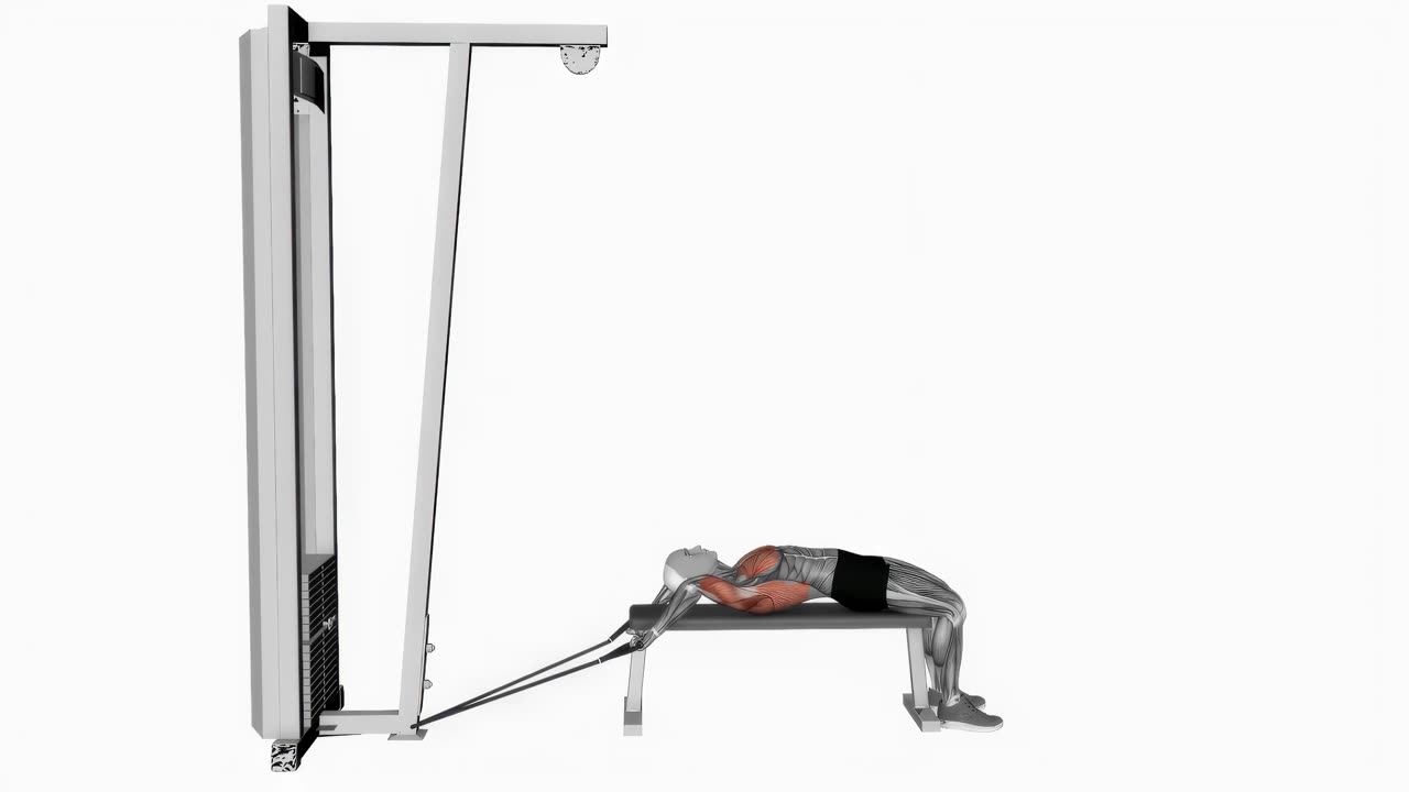 Liggande kabel pullover - startposition
